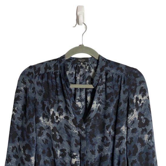 Aritzia x Babaton Women's Blue Animal Print Mini Silk Dress - Picture 2 of 10